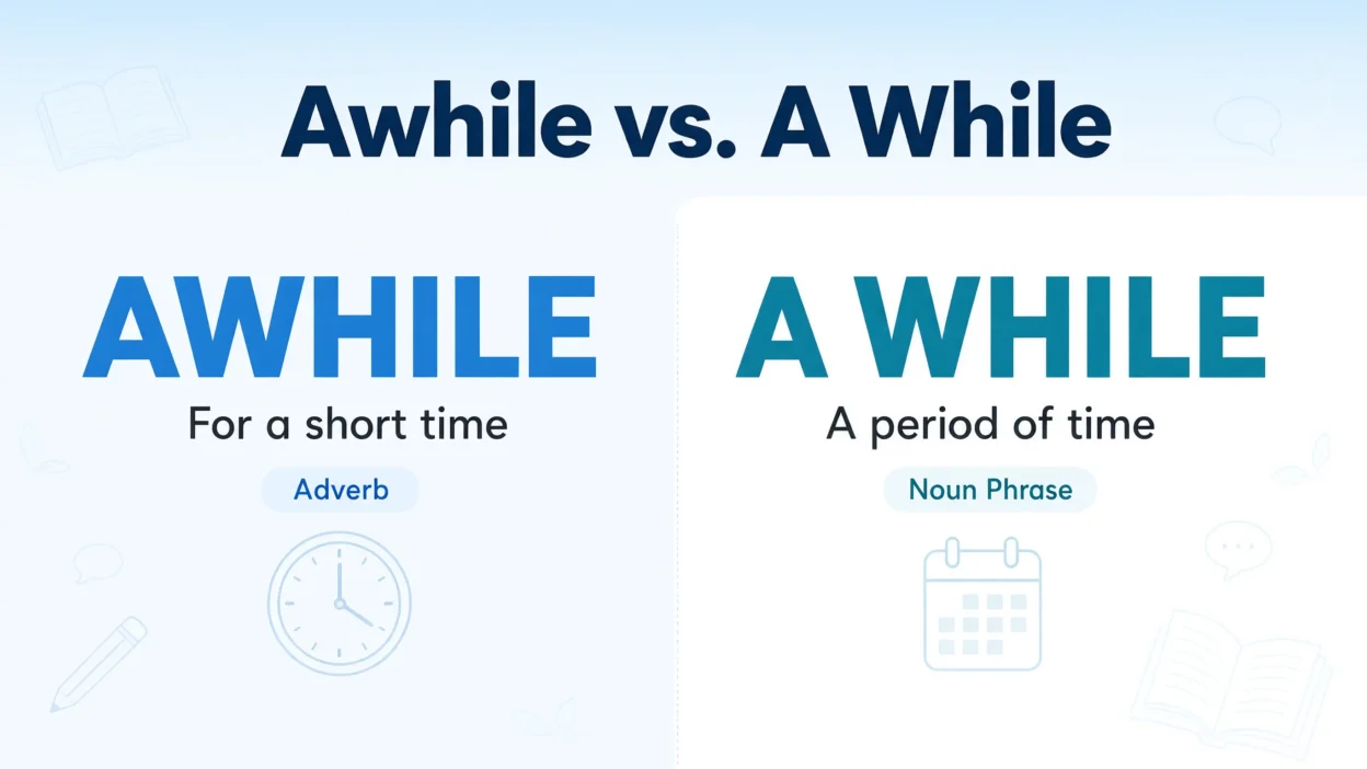Awhile vs. A While