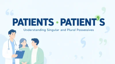 Patients vs Patient’s