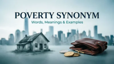 Poverty Synonyms